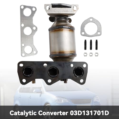 VIPIH Katalysator Typgenehmigt 03D131701D für VW POLO 9N 1.2 2004-2009, SEAT IBIZA, SKODA FABIA - Edelstahl, Direkter Ersatz