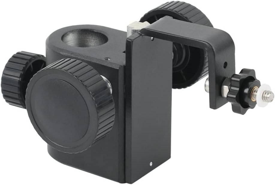 Microscope Observation 1/4 M6 Install Screw 25mm Adjustable Video Microscope Camera Stand Holder Gear Focusing Support Accessories(25mm Focusing 50mm)