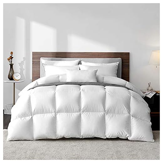 linens delight Highland Feather® - California King - Hungarian Goose Down Comforter Duvet Insert - 750 Fill Power