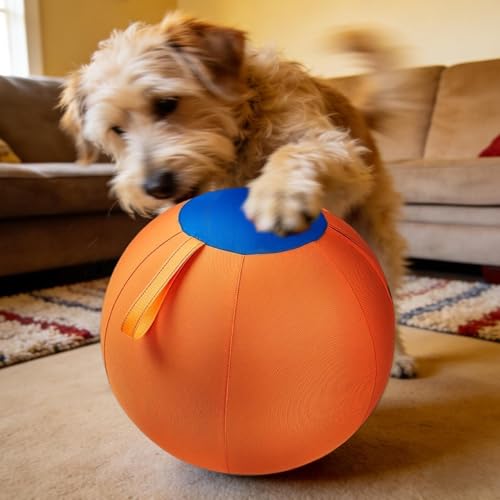 Herding Ball für Hunde, 45 cm, riesiger aufblasbarer Trainingsball, Hundespielzeug, Ball, für Übungen, Apportieren, Spielen, Bereicherung, Welpen, drinnen und draußen-2