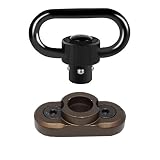 Quick Detach QD Sling Swivel Mount w/Push Button Compatible with Mlok System for 2 Point Sling (Tan)
