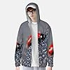 ADAhgu Ladybugs Pattern Infinite Speckled Print Lightweight Sun Protection Hoodie Men Hooded Shirt Breathable Outdoor Activities Black #1