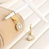 14K Gold Dangle Earrings Leverback Drop Earring fo... #3