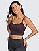 CRZ YOGA Adjustable Longline Sports Bra for Women - V Back Wireless Workout Padded Yoga Camisole Cropped Tank Tops Arctic Plum Medium