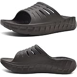 KUAILU Mens Recovery Sandals Sport Comfortable Arch Support Archies Cushioned Athletic Slides Orthop