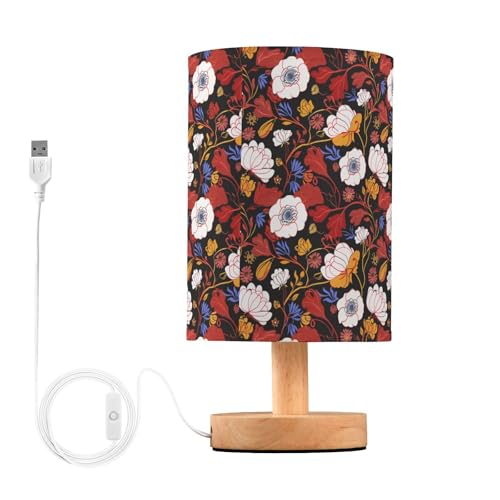 Lámpara de Mesa Pequeña Multicolor Lilly Floral White miniatura 1