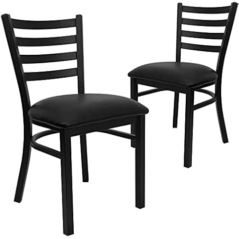 Flash Furniture Black Ladder Back Metal Restaurant Chair Cover