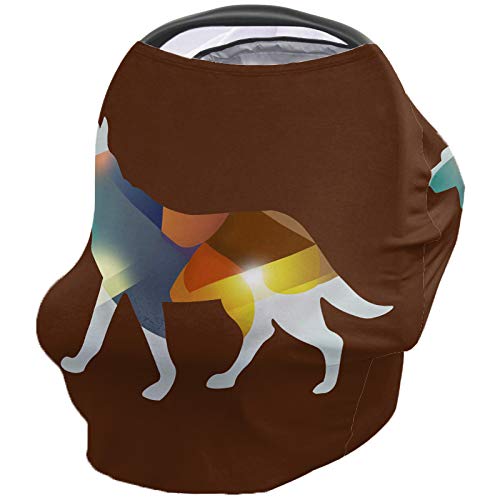授乳ケープ 人気 ポンチョ 授乳カバー 動物 犬 カラー 母乳育児スカーフ 360度安心 伸縮性 通気性 授乳服 ベビーカーカバー 出産祝い フリーサイズ ショッピングスカーフ ショール