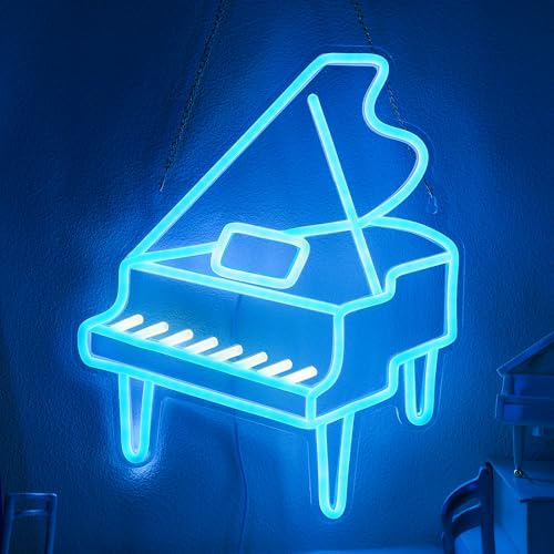 CoolGift Mart Piano Neon Sign, Dimmable LED Piano Room Decor