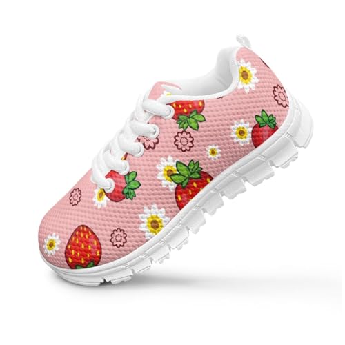 PinUp Angel Kids Breathable Mesh Tennis Shoes Adorable Graphic Lace Up Walking Shoes for Girls3