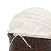 Teamson Pets Clotho Drinnen Draussen Rattan Katzen Oder Hunde Bett Liege mit Einziehbarem Baldachin und Abnehmbarem Waschbarem Kissen Braun/Creme ST-N10004-UK