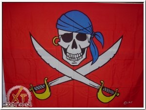 Piraten-Fahne Aus Polyester – 1,50 X 0,90 M, Mit 2 Ösen, Wetterfest & Waschbar Bei 30°C