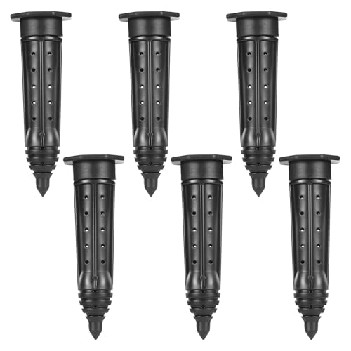 Briwooody 6 Pack Garden Watering Stake Large UV-Protected ABS Plastic Deep Root Irrigation Spike for Trees, Shrubs, Bushes, Shrubs, Flowers, Fruits, Vegetables, Potted Plants (8 Inch)