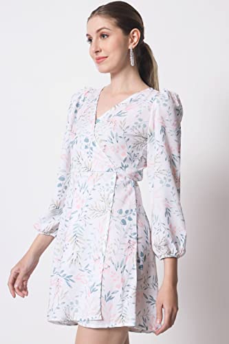 Image of SHOPPING QUEEN Women's Crepe Fit & Flare Dress