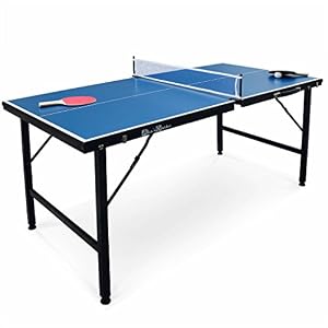 Alice's Garden Blaue Mini-Tischtennisplatte 150x75 mit Zubehör