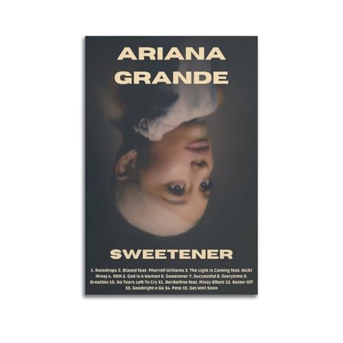 LYZYYW Ariana Grande Sweetener, poster artistico su tela per album artistici, hip-hop, pittura a olio, decorazione per casa e ufficio per adolescenti, 20 x 30 cm, senza cornice, stile 43