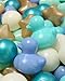 TRENDPLAY Blue Ball Pit Balls Shapes Pastel, Duck Star Shape Non Toxic for Toddlers Kids Baby Girls Boys Dogs Soft Play,Party, 50 pcs
