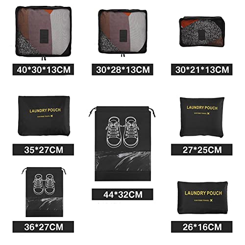 Organizador de mala de viagem Unissex kit com 6 peças N-05 (Vinho)