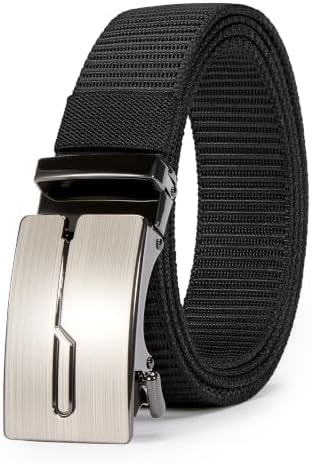 YOUCHAN Automatik Gürtel Herren, 35mm Ratsche Nylon Gürtel | Individuell kürzbar, Stufenlos & präzise verstellbar, Robuste Zinklegierungs-Schnalle, Ideal für Alltag & Arbeit