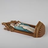 BC Katolickie Niepokalane Serce Maryi Statua, Błogosławiona Maryja, tabliczka ścienna z czcionką wody świętej, inspirująca dekoracja domu, prezent religijny 23 cm H, renesansowa rzeźba