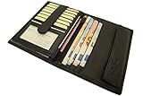 8 Karten Fächer, 2 Große Sichfenster (Mappe) für Ihren Pass Führerschein oder Ausweise Jedlicher Art , 4 Große Scheinen Fächer oder auch für Ausweise Pass für Unterlagen nutzbar, 1 Große Seperate Münzfach oder auch für Briefe Verwendbar, 2 Seperate Große Fächer für Unterlagen (zb. für Ihre Quittungen oder Kassenbelege), 1 Reißverschlußfach, Maße: 11,5x16x 2cm