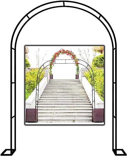 BGGNDZ Arche Jardin pour Rosiers Plantes Grimpantes, Metal Arceau à Rosiers, Arche de Rosiers Vigne Mariage, Pergola Tonnelle de Jardin, Intérieur Extérieur Décoration de Fête,280x220x40CM