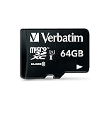 Capacidad: 64 GB Verbatim Tarjeta microSDHC U1 para Tablet con Lector USB de 64 GB - Tarjeta de Memoria (64 GB, MicroSDXC, Clase 10, UHS-I, 70 MB/s, Negro)