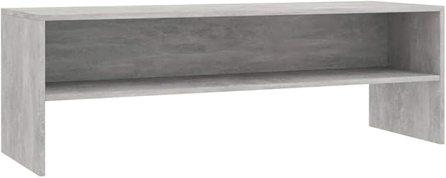 vidaXL TV Cabinet with Open Compartment Living Room Sideboard Home Furniture HiFi Stand Unit Entertainment Centre Concrete Grey Engineered Wood