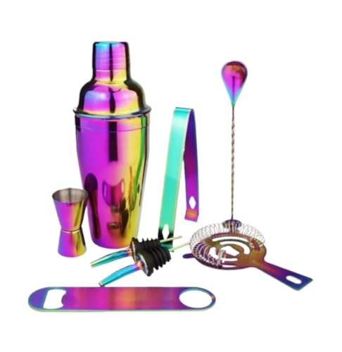 Kit Coctelera de Acero Inoxidable Colorido para Bartender miniatura 1