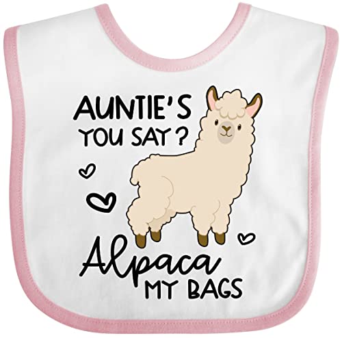 Image of inktastic Auntie's You Say Alpaca My Bags Baby Bib