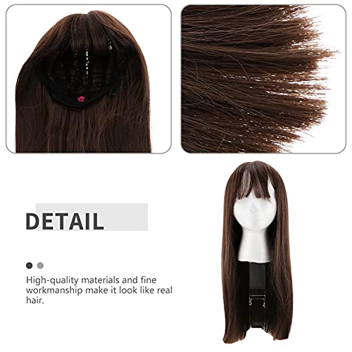 FRCOLOR Peruca Longa Peruca Reta Com Estrondo Cabelo Falso Chique Acessório Do Cabelo Da Menina