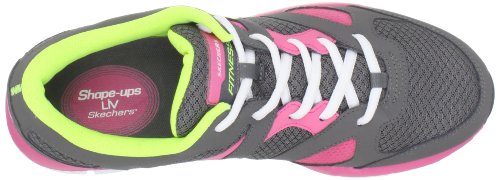 Skechers Skechers Sport Women's Liv Achieve Walking Shoe,Charcoal/Hot/Pink,5.5 M US