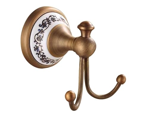 Lcanallyms E Wall Hooks, Durabl Wall Coat Racks Clothes Hanging Rail Hanger Hookswall Mounted Gold/Black/Bronz Brushed Brass Rob Hooks Hook Key(E)