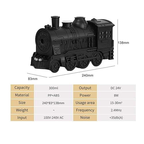 Image of Enakshi Retro Train Essential Oil Diffuser Humidifier AU 220V Plug 300ml for Bedroom|Home & Garden | Home Improvement | Heating, Cooling & Air | Humidifiers