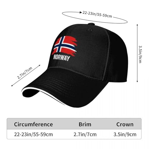 Casquette baseball drapeau norvégien style patriotique