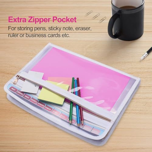 Pasta de Arquivos Expansível com 13 Compartimentos, Pastas a Granel Organizador, Pasta de Arquivo de