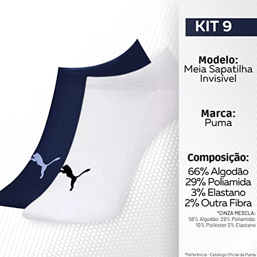 Kit 09 Pares Meias Puma Sapatilha Invisível | KIT - C | 34-39