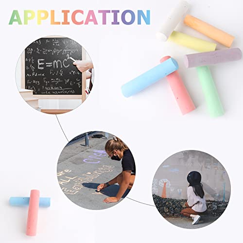 J-hong Washable Sidewalk Chalk Set- 52 Pieces 7 Colors Jumbo Chalk For Kid and Adult, Paint on Classroom Chalkboard or Outdoor Playground, Good Gift for Party - Thumbnail 4