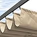 PURPLE LEAF Pergola Shade Cover for 10' X 12' Deck Porch Outside Outdoor Retractable Durable Fabric Canopy Replacement Top Only Beige