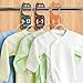 BOXOB 8pcs Baby Closet Dividers for Clothing Organizer, Double-Sided Baby Wardrobe Organizer Divider Wooden Clothes Size Classification Hanger from Newborn to 24 Months Nursery Decor Gift (Color 1)