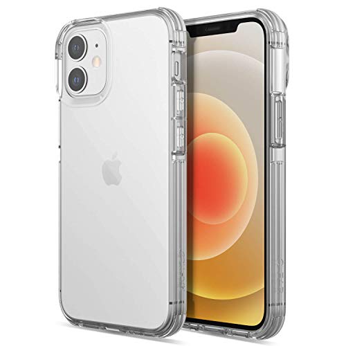 Buy 1 get 1 Raptic Clear Case Compatible with iPhone 12 Mini Case, Anti-Yellow Slim Cover, Shock Absorbing Rubber, Scratch Resistant Protective Case, Fits iPhone 12 Mini, Clear