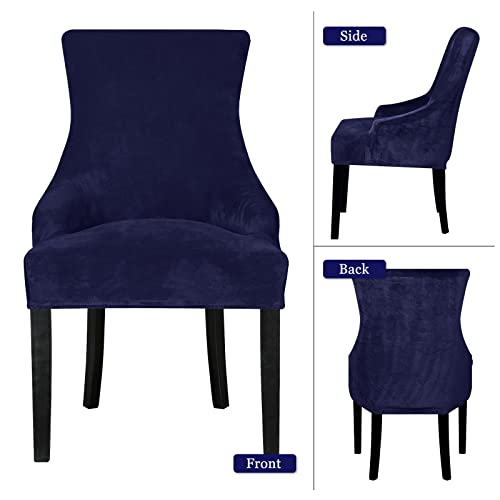 Leorate Velvet Wingback Chair Covers Set of 4 - Image 3