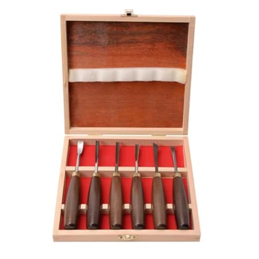 Wood Carving Chisel Set with Walnut Handles