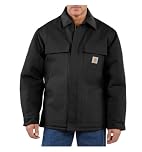 Carhartt Men's C003 Loose Fit Firm Duck Insulated Traditional Coat, Black, XXL