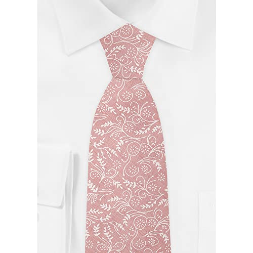 Jacob Alexander Men's Regular Floral Neck Tie - Dusty Rose #TOP3