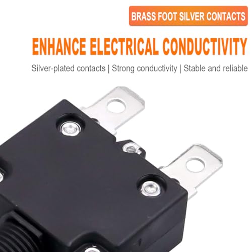 DAOKAI 5A Thermischer Schutzschalter 125-250V AC 32V DC Leistungsschalter Druckknopf Überstrom Überlastschutz mit manueller Rückstellung - 4 Stk