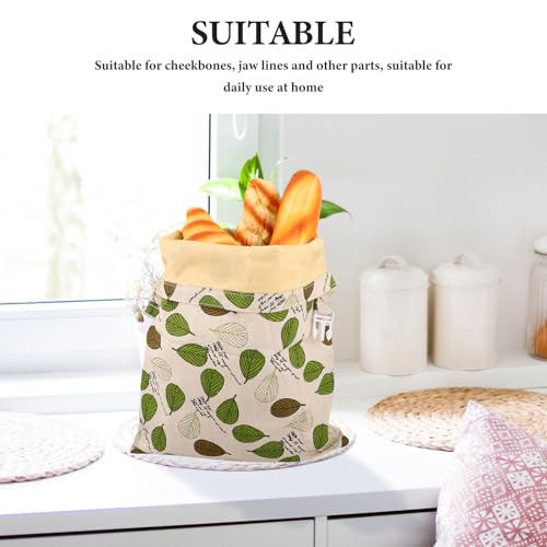 Bolsa de algodón y cera de abeja con doble capa lavable para panadería casera 3