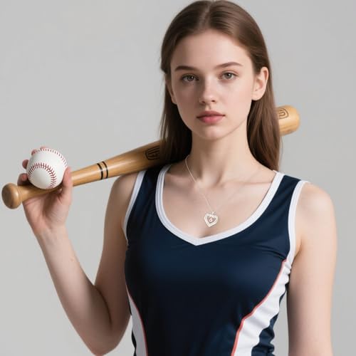 Softball/Volleyball/Baseball/Soccer/Football/Basketball/Golf/Pickleball/Tennis Infinity Heart Necklace for Girls Women Sport Jewelry Gifts for Daughter Sports Fans2