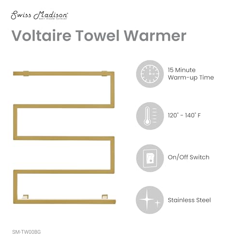 Swiss Madison SM-TW00BG Voltaire 5-Bar Electric Towel Warmer Heated Towel Racks thumb #1