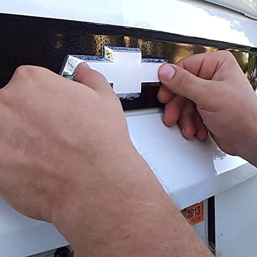 2Pcs 5"X10" Burgundy 3D Carbon Fiber Textured Vinyl Wrap Compatible With Chevy Bowtie Emblem Overlay Matte Sticker Sheet Film Decal Front Rear Free Tool Kit #TOP5